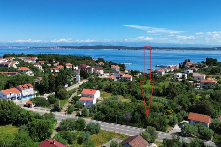 Pašman,Ždrelac - građevinsko zemljište s pogledom na more u blizini plaže, 919 m2