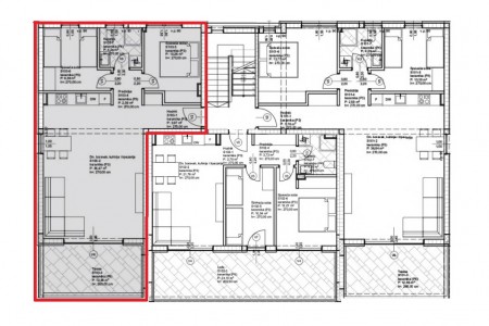 Privlaka – dvosoban apartman 97 m2, krovna terasa i pogled na more, novogradnja