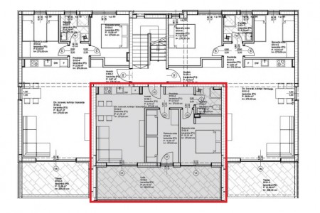 Privlaka – dvosoban apartman 97 m2 s krovnom terasom i pogledom na more, novogradnja